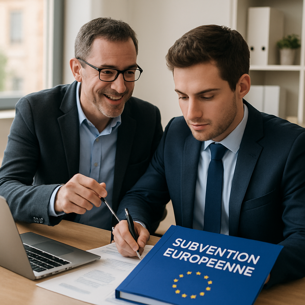 photographic consultant qui accompagne son client pour monter un dossier de subvention europenne-1